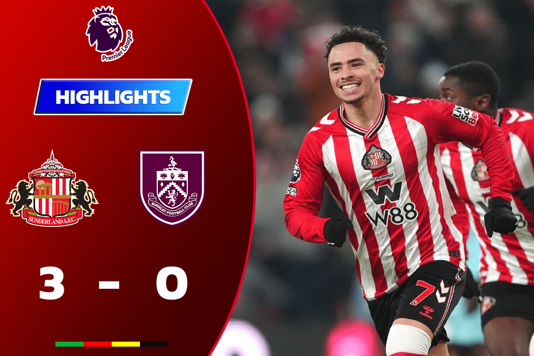 ไฮไลท์ฟุตบอล ซันเดอร์แลนด์ 3-0 เบิร์นลี่ย์